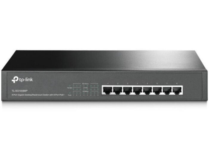 Switch TP-LINK TL-SG1008MP Gigabit/8x RJ45/10/100/1000Mbps/8x PoE+/Rackmount metalno  kucište