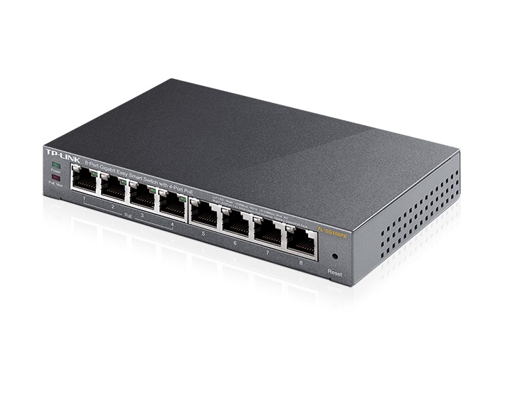 Switch TP-LINK TL-SG108PE Gigabit/8xRJ45/10/100/1000Mbps/eSmart/4xPoE/Desktop metalno kucište