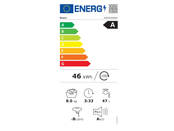 Veš mašina BOSCH WAN24066BY/Serija 4/8kg/1200 obrtaja/A/84,5x59,8x59cm/bela