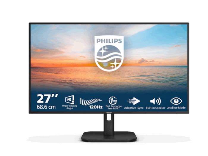 Monitor PHILIPS 27E1N1200A/00 27"/IPS/1920x1080/120Hz/4ms GtG/VGA,HDMI,DP/VESA/zvucnici/crna