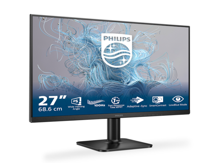 Monitor PHILIPS 27E2N1110/00 27"/IPS/1920x1080/120Hz/4ms/VGA,HDMI/Adaptive sync/VESA/crna