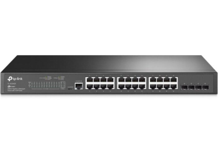 Switch TP-LINK TL-SG3428 Gigabit/24xRJ45/1Gbps/Smart L2+/4x SFP/Rackmount metalno kuciste
