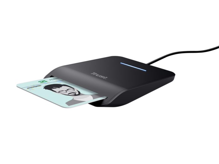 Citac kartica TRUST PRIMO USB-C DNI smart card reader/crna