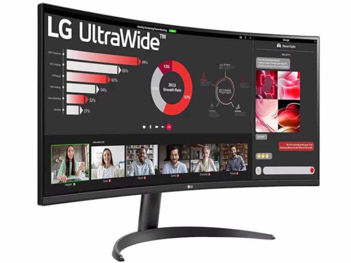 Monitor LG 34WR50QK-B.AEU 34"/VA,21:9,zakrivljen/3440x1440/100Hz/5ms GtG/HDMIx2,DP/crna