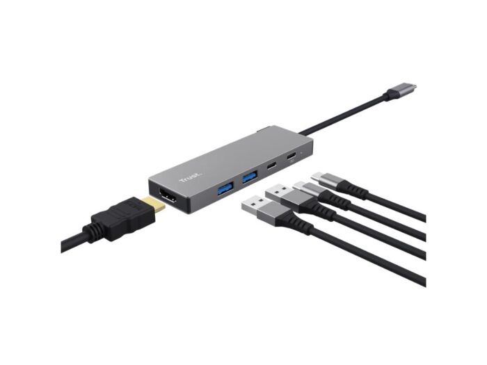 Adapter TRUST DALYX 5-IN-1 MULTIPORT/alu/siva
