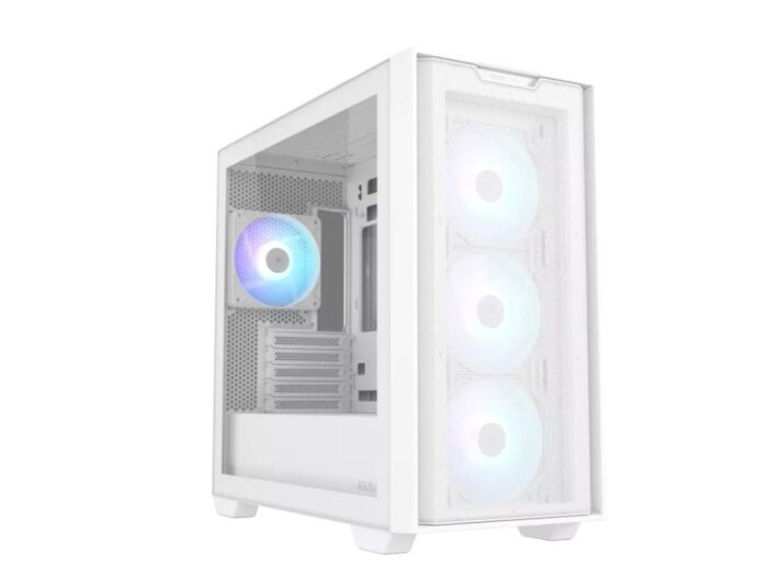 Kucište ASUS A21 PLUS TG ARGB/Micro-ATX/Mini-ITX/bez napajanja/bela