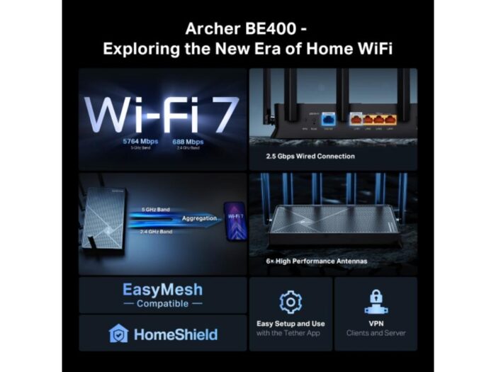 Bežicni ruter TP-LINK Archer BE400 WiFi7
